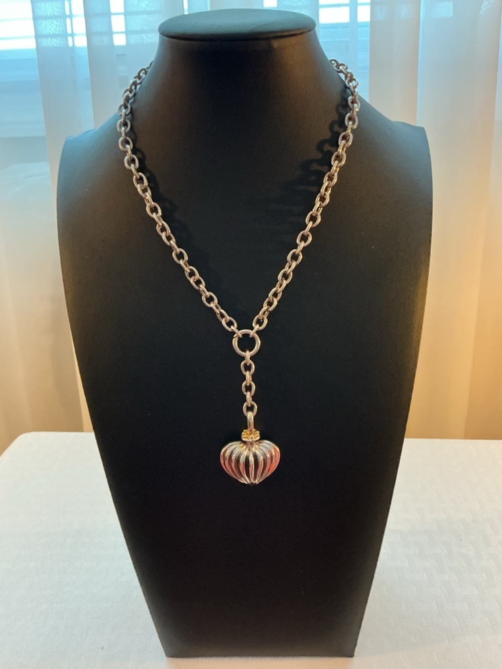 Resource International Silver and Gold Tone Pendant Necklace